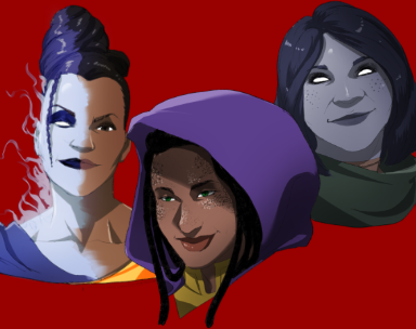 three characters from the sundering: a myth of smoke and shadow