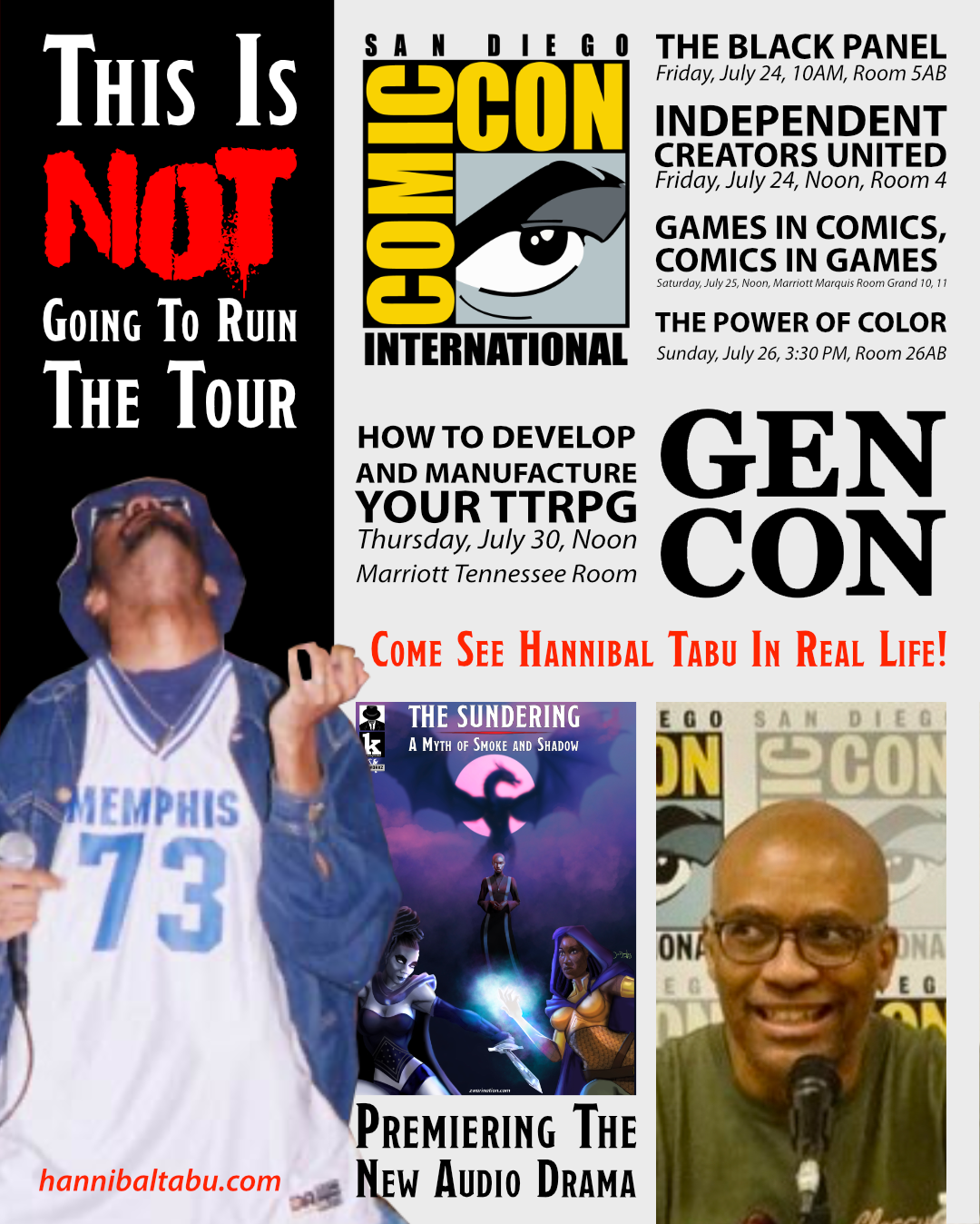 Hannibal Tabu's 2026 convention appearances